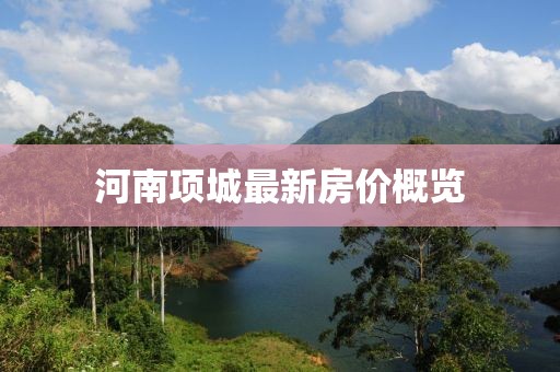 河南項城最新房價概覽