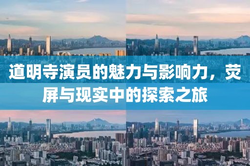 道明寺演員的魅力與影響力，熒屏與現(xiàn)實(shí)中的探索之旅