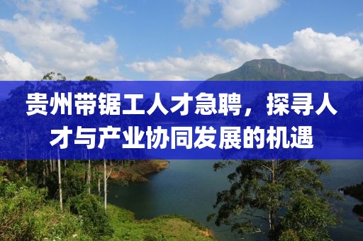 貴州帶鋸工人才急聘，探尋人才與產(chǎn)業(yè)協(xié)同發(fā)展的機遇