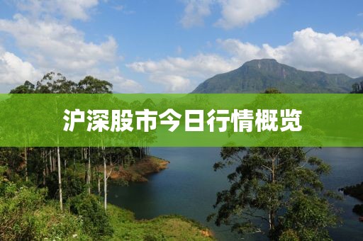 滬深股市今日行情概覽
