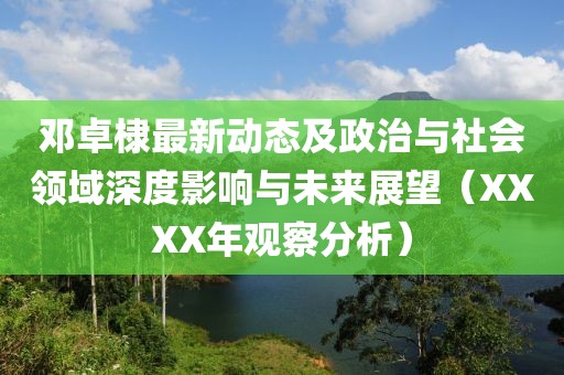 鄧卓棣最新動(dòng)態(tài)及政治與社會(huì)領(lǐng)域深度影響與未來(lái)展望（XXXX年觀察分析）