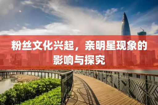 粉絲文化興起，親明星現(xiàn)象的影響與探究