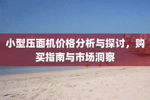 小型壓面機(jī)價(jià)格分析與探討，購(gòu)買指南與市場(chǎng)洞察