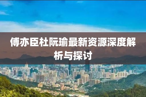 傅亦臣杜阮瑜最新資源深度解析與探討