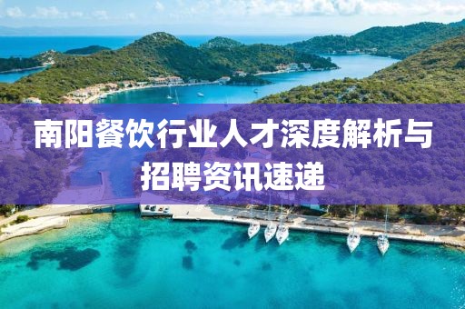 南陽(yáng)餐飲行業(yè)人才深度解析與招聘資訊速遞