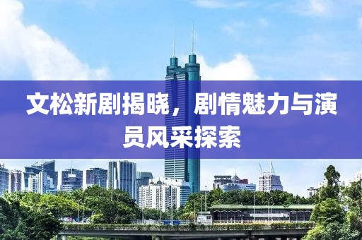 文松新劇揭曉，劇情魅力與演員風(fēng)采探索