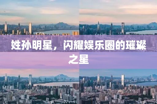 姓孫明星，閃耀娛樂圈的璀璨之星