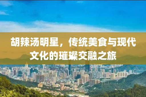 胡辣湯明星，傳統(tǒng)美食與現(xiàn)代文化的璀璨交融之旅