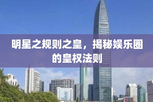 明星之規(guī)則之皇，揭秘娛樂圈的皇權(quán)法則