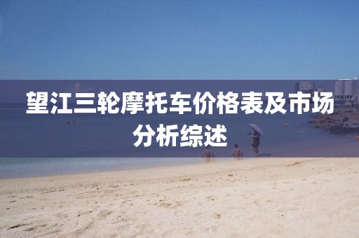 望江三輪摩托車價(jià)格表及市場分析綜述
