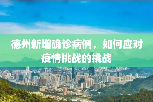 德州新增確診病例，如何應(yīng)對(duì)疫情挑戰(zhàn)的挑戰(zhàn)
