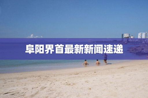 阜陽界首最新新聞速遞