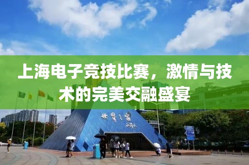 上海電子競技比賽，激情與技術的完美交融盛宴