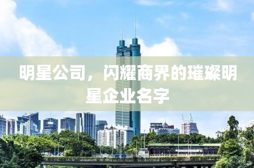 明星公司，閃耀商界的璀璨明星企業(yè)名字