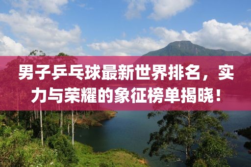 男子乒乓球最新世界排名，實力與榮耀的象征榜單揭曉！
