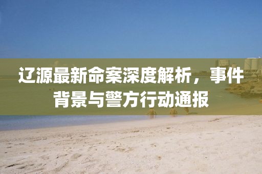 遼源最新命案深度解析，事件背景與警方行動(dòng)通報(bào)