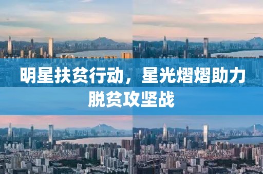 明星扶貧行動，星光熠熠助力脫貧攻堅戰(zhàn)