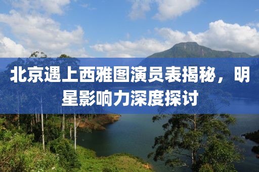 北京遇上西雅圖演員表揭秘，明星影響力深度探討