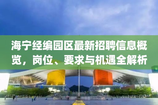 海寧經(jīng)編園區(qū)最新招聘信息概覽，崗位、要求與機(jī)遇全解析