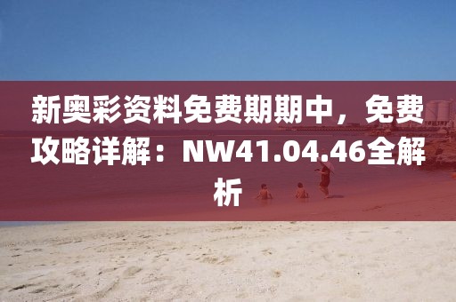 新奧彩資料免費(fèi)期期中，免費(fèi)攻略詳解：NW41.04.46全解析