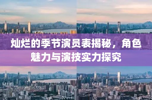 燦爛的季節(jié)演員表揭秘，角色魅力與演技實(shí)力探究