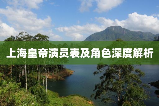 上?；实垩輪T表及角色深度解析