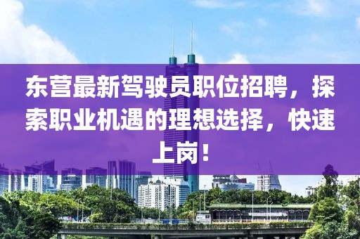 東營最新駕駛員職位招聘，探索職業(yè)機(jī)遇的理想選擇，快速上崗！
