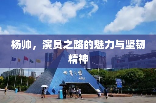 楊帥，演員之路的魅力與堅韌精神