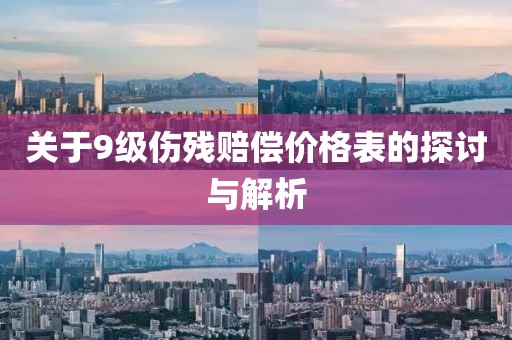 關(guān)于9級傷殘賠償價格表的探討與解析