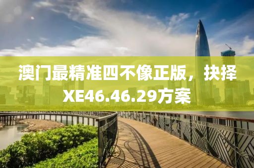 澳門最精準四不像正版，抉擇XE46.46.29方案