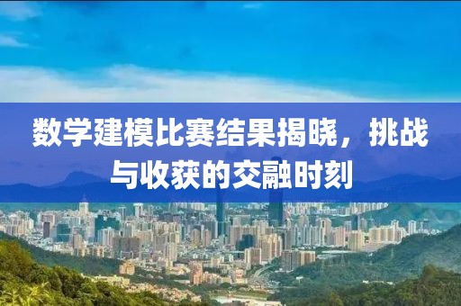 數(shù)學(xué)建模比賽結(jié)果揭曉，挑戰(zhàn)與收獲的交融時刻