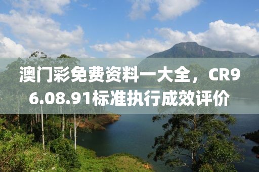 澳門彩免費(fèi)資料一大全，CR96.08.91標(biāo)準(zhǔn)執(zhí)行成效評價(jià)