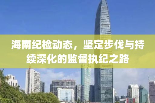 海南紀(jì)檢動(dòng)態(tài)，堅(jiān)定步伐與持續(xù)深化的監(jiān)督執(zhí)紀(jì)之路