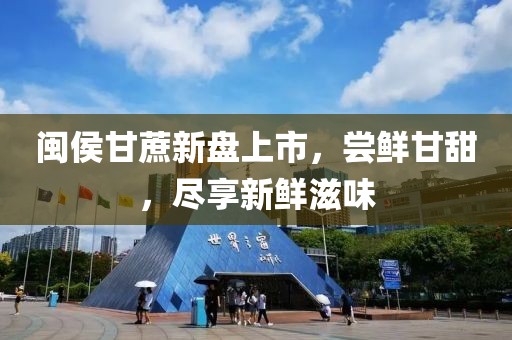 閩侯甘蔗新盤上市，嘗鮮甘甜，盡享新鮮滋味