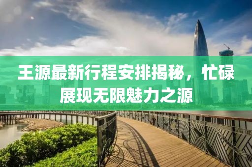 王源最新行程安排揭秘，忙碌展現(xiàn)無(wú)限魅力之源