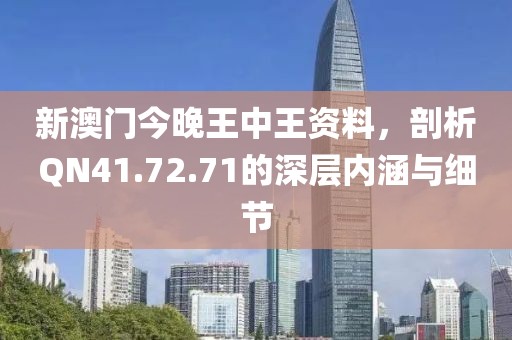 新澳門今晚王中王資料，剖析QN41.72.71的深層內(nèi)涵與細(xì)節(jié)