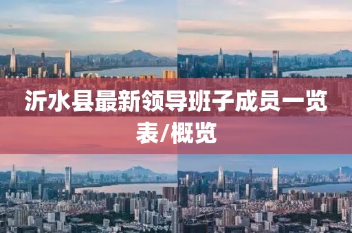 沂水縣最新領(lǐng)導(dǎo)班子成員一覽表/概覽