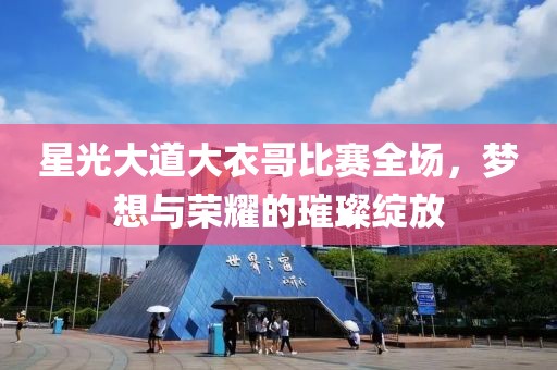 星光大道大衣哥比賽全場，夢想與榮耀的璀璨綻放