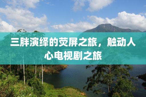 三胖演繹的熒屏之旅，觸動人心電視劇之旅