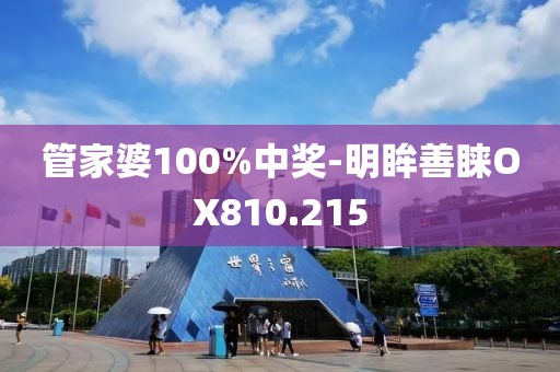 管家婆100%中獎-明眸善睞OX810.215
