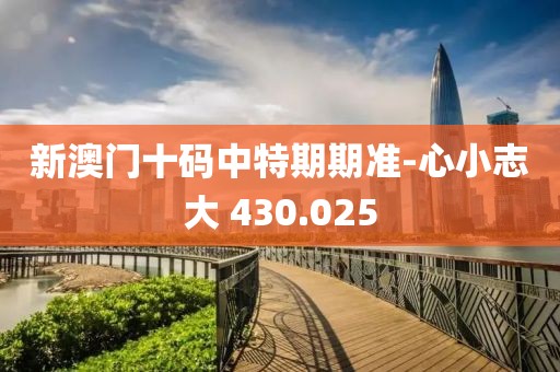 新澳門十碼中特期期準-心小志大 430.025