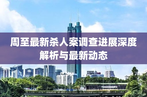 周至最新殺人案調(diào)查進展深度解析與最新動態(tài)