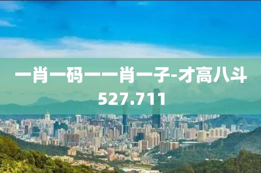 一肖一碼一一肖一子-才高八斗527.711
