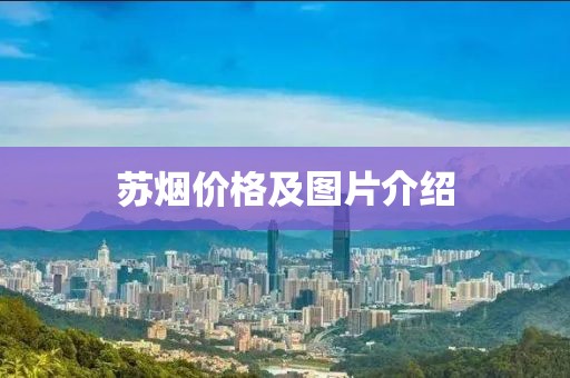 蘇煙價格及圖片介紹