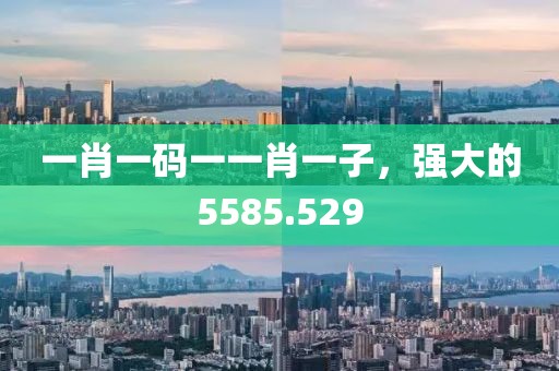 一肖一碼一一肖一子，強大的5585.529
