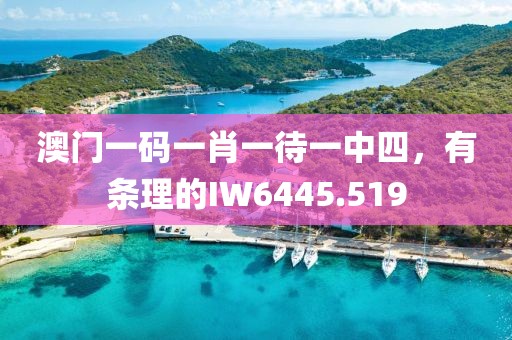 澳門一碼一肖一待一中四，有條理的IW6445.519