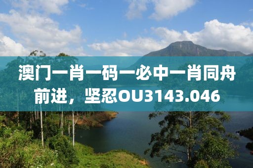 澳門一肖一碼一必中一肖同舟前進(jìn)，堅(jiān)忍OU3143.046