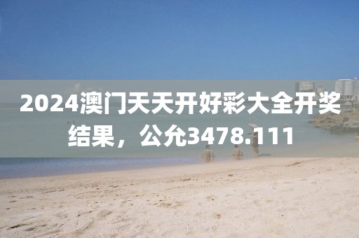 2024澳門天天開好彩大全開獎結果，公允3478.111