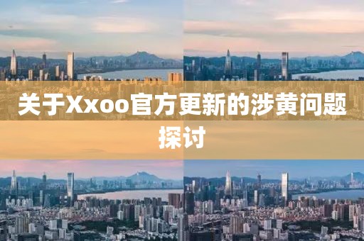 關(guān)于Xxoo官方更新的涉黃問題探討