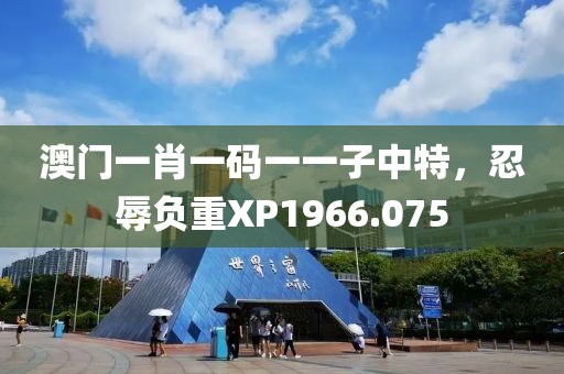 澳門一肖一碼一一子中特，忍辱負重XP1966.075